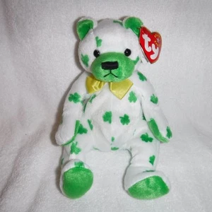 Ty Beanie Baby Clover Bear Shamrock St Patricks Day Plush Collectible - Picture 1 of 5