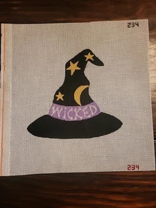 Wicked Witch's Hat Needlepoint Canvas - Picture 1 of 3