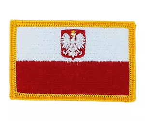 FLAG PATCH PATCHES poland polska polish eagle IRON ON EMBROIDERED SMALL - Bild 1 von 1