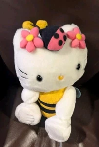 Peluche Sanrio Smiles Hello Kitty Bumble Bee 1998 snodato mobile 12" senza etichette - Foto 1 di 2