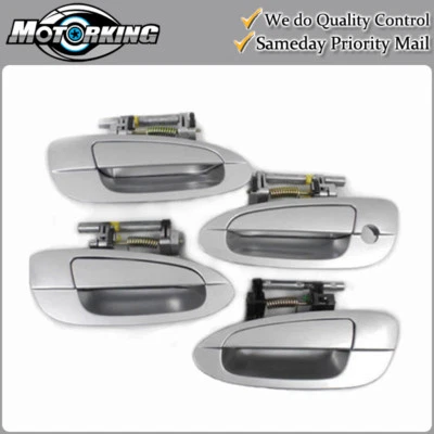 Juego de 4 manijas de puerta exteriores para 02-06 Nissan Altima KY1 plata transparente met DS268 Foto 1 de 3