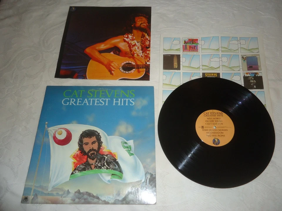 CAT STEVENS-GREATEST HITS 1975 A&M RECORDS LP SP-4519 W/ POSTER EXC. VG+ - Image 1 of 1