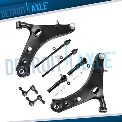 Front Lower Control Arms Sway Bar Tie Rod Ends Kit for 2014-2018 Subaru Forester - Image 1 of 4