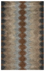 9x12 Rizzy Rugs Multi-Color Bordered Rows ZigZag Area Rug TL9250 - Aprx 9' x 12' - Picture 1 of 3