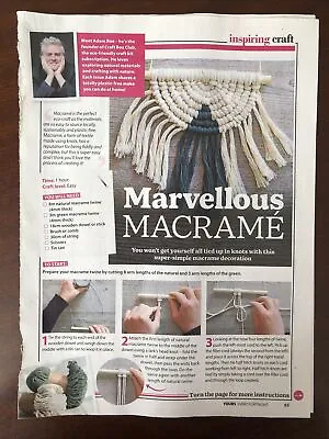 Instrucciones De Decoración De Macramé **de Una Revista** • 1.72€