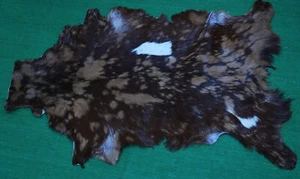 New Goat hide Rug Hair on Area Rug Size 40"x24" Animal Leather Goat Skin G-615 - Picture 1 of 3