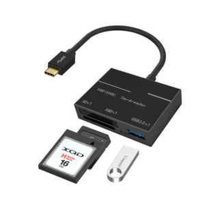 Type-C Dock Station Splitter Adapter XQD/SD card Reader USB Hub Plug and Play - Picture 1 of 6