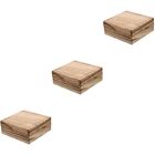  Set of 3 Jewelry Organizer Vintage Decor for Bedroom Wooden Box with Cover