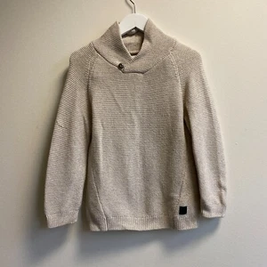 Zara Jumper | Knitwear | Beige High Collar | Size 6 - Picture 1 of 7