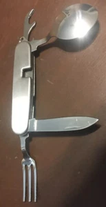 Stainless Steel Hobo Pocket Knife Camp Tool Spoon Fork FAST SHIPPING! - Picture 1 of 4