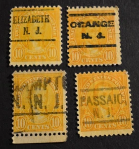 4 - 1922 US Stamps Scott Nos. 562 - 10 Cent Precancels - Used - New Jersey - Picture 1 of 2