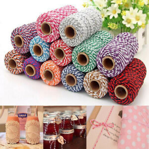 100m Cotton Baker's Twine Rope String Cord Gifts Wrapping Packaging Rope UK