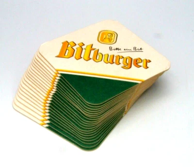 20 Stück Bierdeckel Bitburger - Brauerei Bitburg  Bar Theke Gastro Party Set - Bild 1 von 4