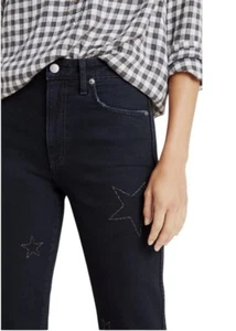 Sundry Stars Ultra High Rise Straight Jean, Black, Sz 30 MSRP $248 Anthropologie - Picture 1 of 20