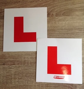 Learner Plates for Motorcycle / Scooter Rigid & Sticky Motorbike L Plate Set ;-) - Picture 1 of 5