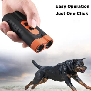 Ultrasonic Dog Repeller Stop Bark Neighbor Pet Trainer Humane Deterrent Flash LE - Picture 1 of 8
