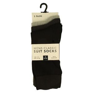 Men's RJM SK697 Men's Classic Suit Socks x3 Pairs