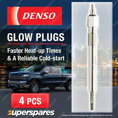 4 x Denso Glow Plugs for Holden Jackaroo UBS 4JB1-T Rodeo RA TF 4JB1-T 4JH1-TC - image 1 of 2