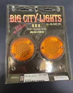 Adjure Big City lights Hexagon amber rear led turn signals 86-99 Touring Harleys - Picture 1 of 6