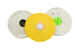 Buffing Polishing 3 Pc Set, 6” Soft Calico, Triple Stitched & Cloth Mop. X8105 - Picture 1 of 1