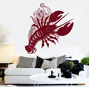 Vinyl Wall Decal Lobster Sea Animal Art Decor For Restaurant Stickers (1227ig) - Picture 1 of 3