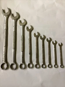 9 pc Craftsman Combination Wrench Set- V, VV 12 pt SAE 1/2” to 1-1/4" Made USA - Picture 1 of 4