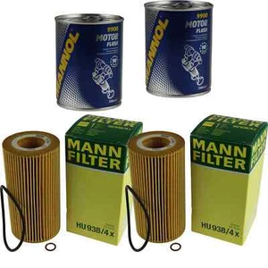 2x Original MANN Ölfilter HU 938/4 x + 2x SCT Motor Flush Motorspülung - Bild 1 von 6