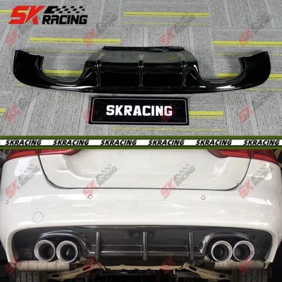 Difusor traseiro forjado/fibra de carbono/preto para-choque labial serve para 2016-2019 Jaguar XF  - Imagem 1 de 4