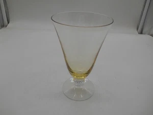Very Nice Vintage Fostoria Topaz elegant glass 9 oz. Footed Tumbler - Picture 1 of 7