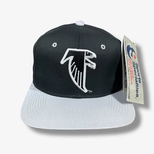 Vintage Sports Specialties Atlanta Falcons Snapback Black Gray Logo Back Script - Picture 1 of 7