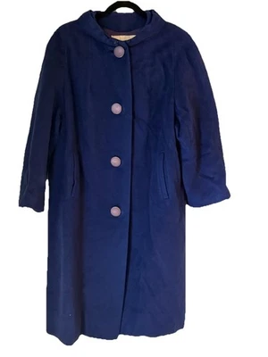 Vintage 1950s Forstmann Wool Coat, Cobalt Blue Swing | Goldstein Chapman’s Omaha - Image 1 of 4