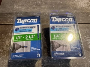 2 TAPCON 24325 1/4-in x 2-1/4-in Hex-Washer-Head Concrete Screw Anchor 75-Pack - Picture 1 of 1