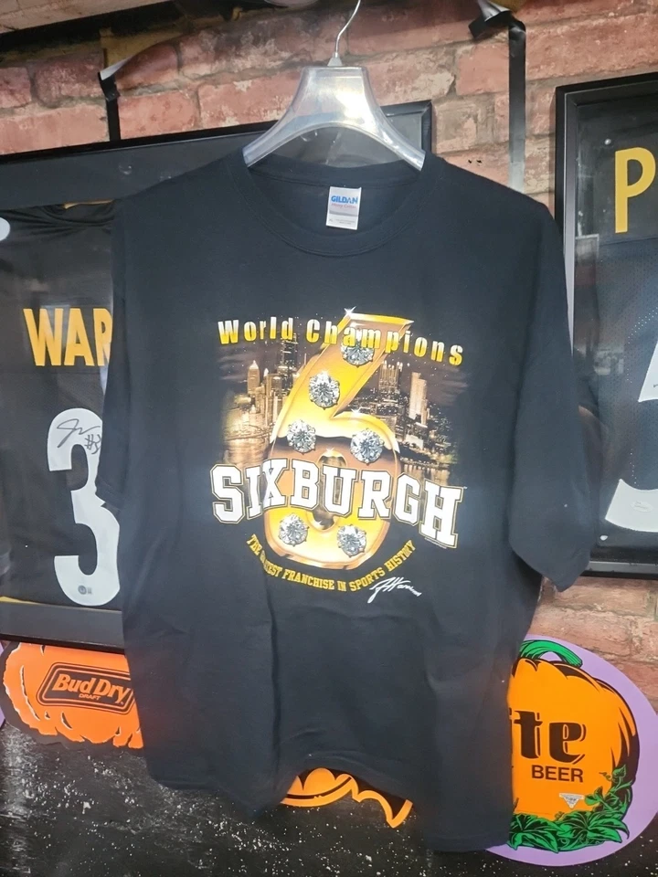 Camiseta De Colección Y2K Pittsburgh Steelers Super Bowl XL Hames Harrison Facsímil Foto 1 de 4