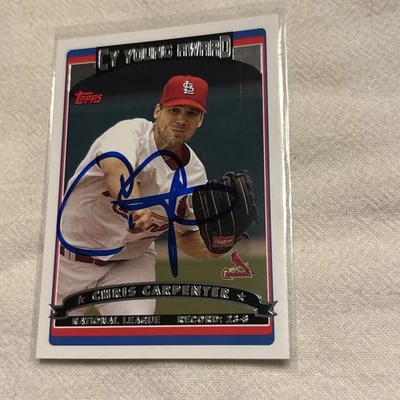 Topps Baseball 2006 - Chris Carpenter #261 Cy Young autografiado StL Cardinals Foto 1 de 3