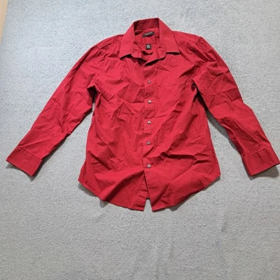 Structure Dress Shirt Mens Size Large Red Collared Long Sleeve Slim Fit - Image 1 of 4