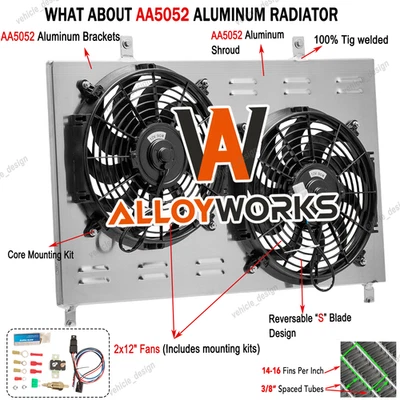 Radiator Shroud Fan Fit 1993-97 95 96 Toyota Land Cruiser 80 Series/ Lexus LX450 Foto 1 de 4