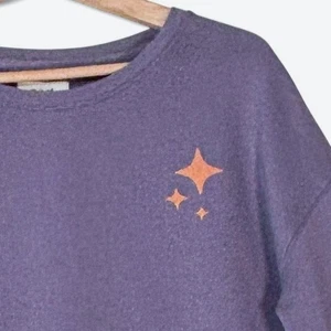 Pact Moonlight Graphic Slouchy Organic Cotton Sweatshirt Women's M Cropped Stars - Picture 1 of 7