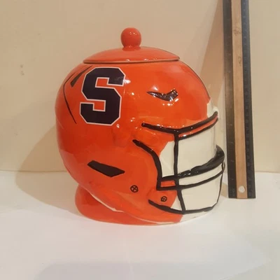 CASCO DE FÚTBOL SIRACUSA NARANJA CERÁMICA GALLETA TARRO/BOTE CON TAPA Foto 1 de 4