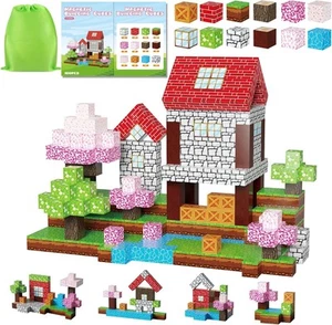 Magnetbausteine, 100 Stück Bausteine für Kinder, Magnetspielzeug für... - Bild 1 von 7