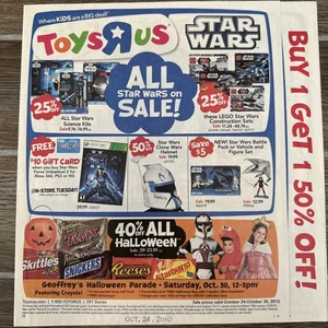 Raro Catálogo Toys R Us 2010 Inserto Star Wars Halloween y Más De Colección ¡Raro!! - Imagen 1 de 8