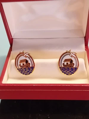 Gemelos Masónicos Royal Ark Mariners Esmaltados (Gran Regalo de Navidad) Foto 1 de 4