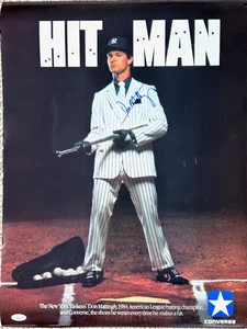 DON MATTINGLY Original 1985 Converse Hitman Full Poster 22 X 17 SIGNED ~ JSA - Picture 1 of 11