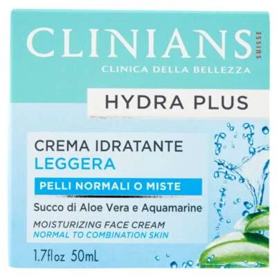 CLINIANS HYDRA PLUS CREMA VISO IDRATANTE GIORNO PELLI NORMALI MISTE 50ML - Immagine 1 di 3