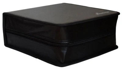 Mediarange 200 Black Storage CD DVD discs Zip  wallet synthetic leather Box93 - Image 1 of 3