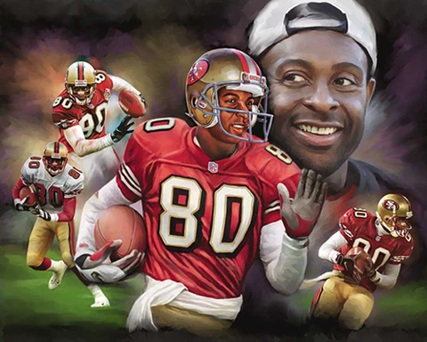 JERRY RICE THE GREATEST San Francisco 49ers NFL Premium 20x24 Art POSTER Print Cover