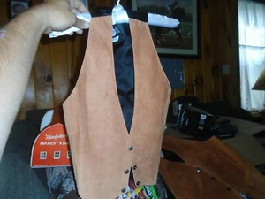 NWT Phoenix USA Youth Small Frontier style leather Vest - Picture 1 of 3