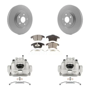 Disc Brake Caliper Coated Rotors And Semi-Metallic Pads Front Kit For - Picture 1 of 7
