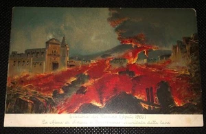 Vintage Postcard 1906 Eruption of Versuvius  - Vesuvio #3 - Picture 1 of 4