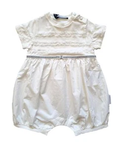 MONCLER bebè tuta intera pagliaccetto da bambina 8L70610 bianco in cotone - Imagen 1 de 4