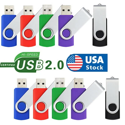 KOOTION 10/20Pack 8GB 16GB 32GB Memory Stick USB2.0 Flash Drive Thumb Fold Data Storage